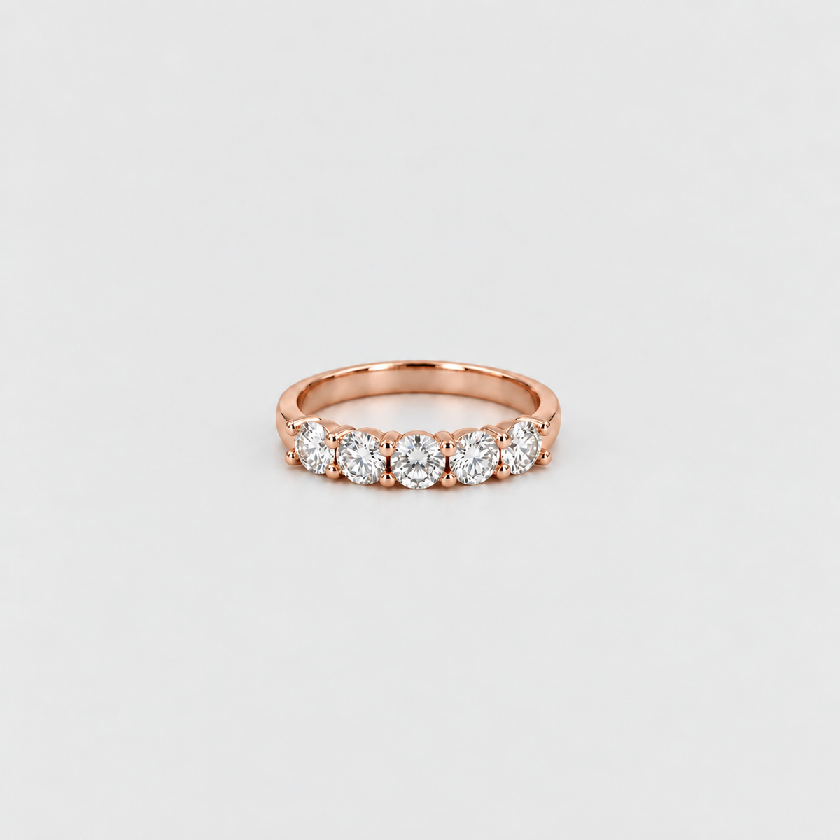 2.5 Ct. Lab-Grown Diamond Round Cut Half Eternity Band (EF/VVS-VS)