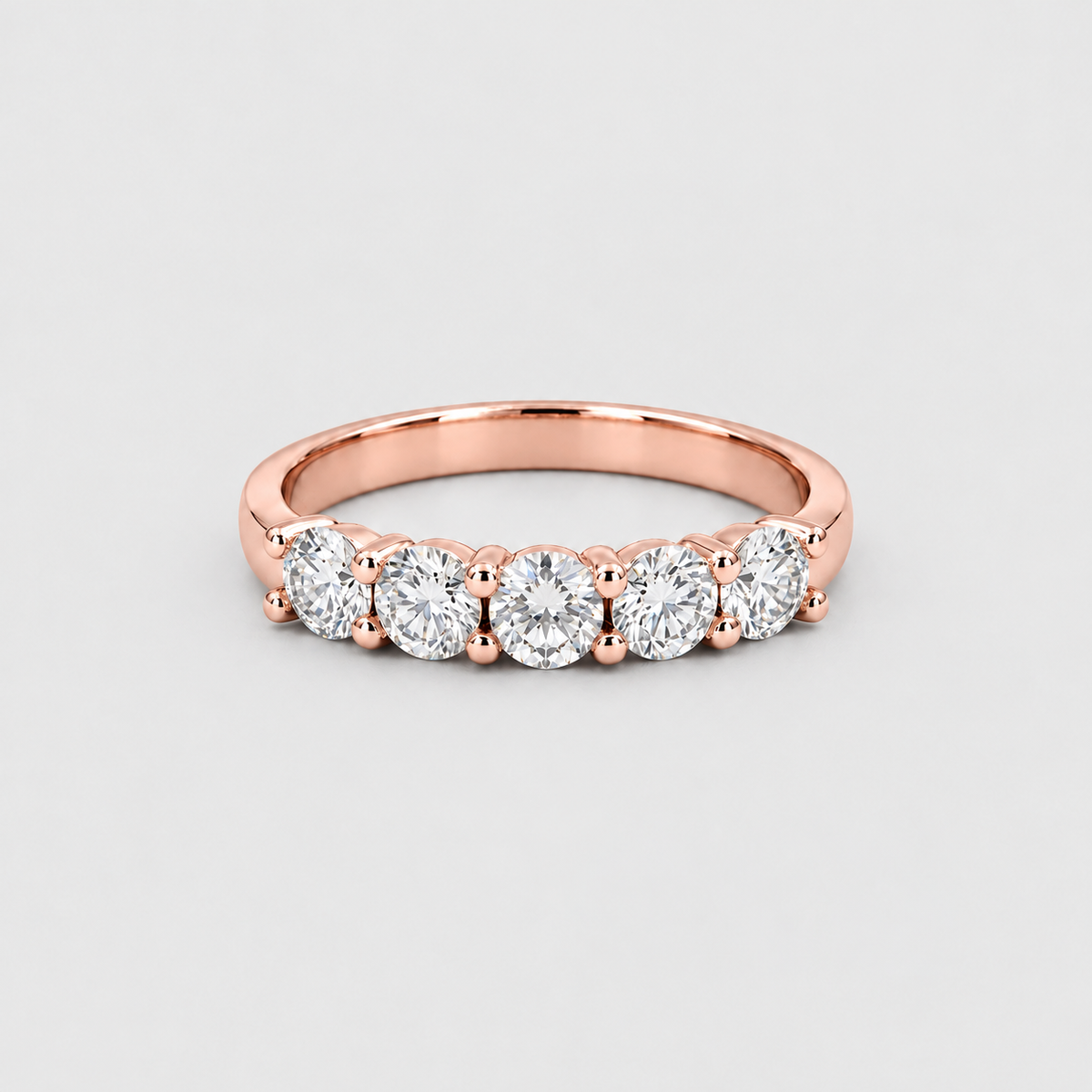 2.5 Ct. Lab-Grown Diamond Round Cut Half Eternity Band (EF/VVS-VS)