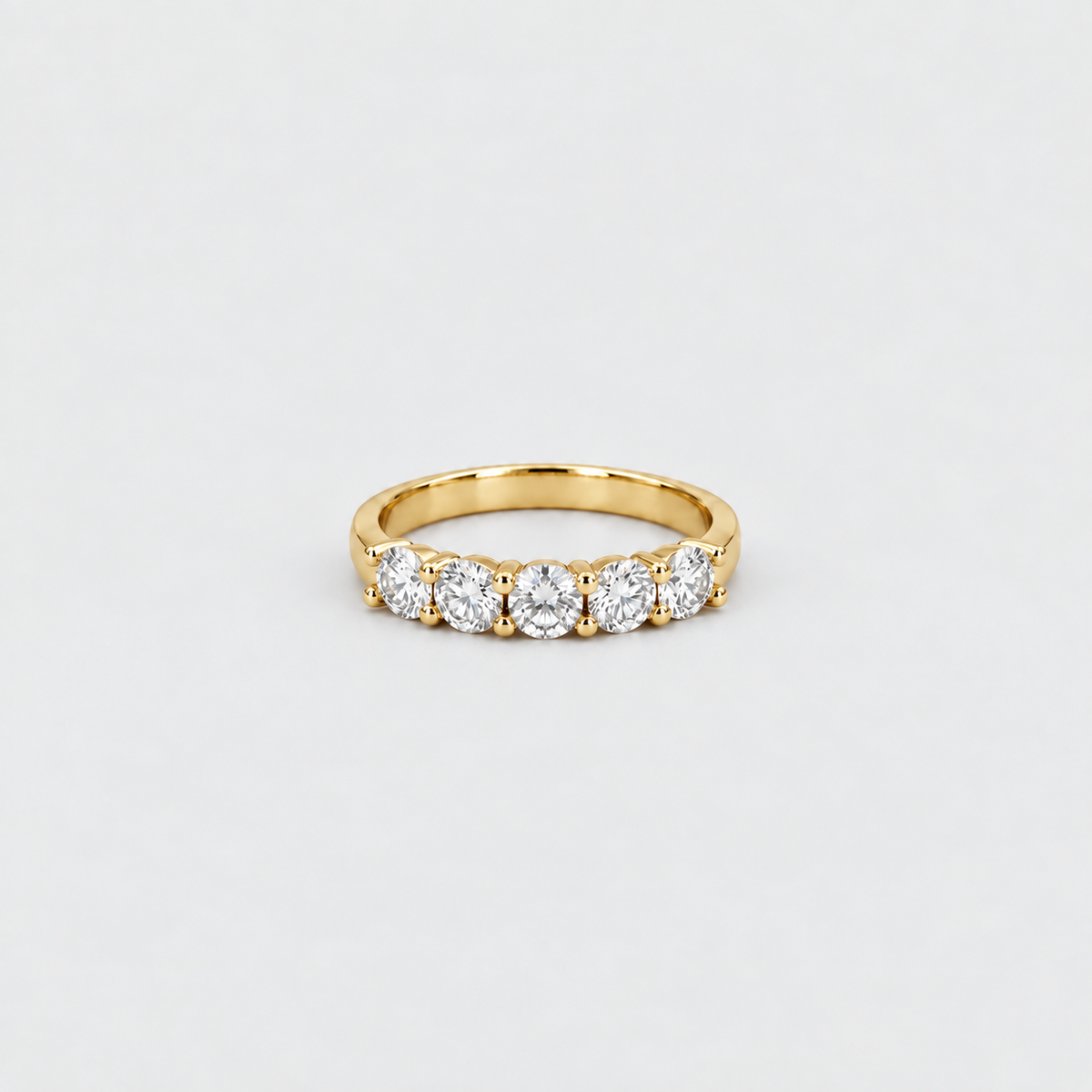 2.5 Ct. Lab-Grown Diamond Round Cut Half Eternity Band (EF/VVS-VS)