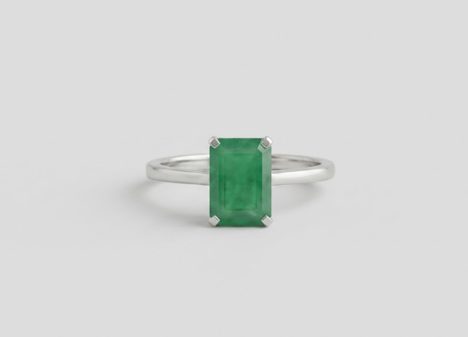 4 Ct. Emerald Cut Gemstone Solitaire Ring for Men