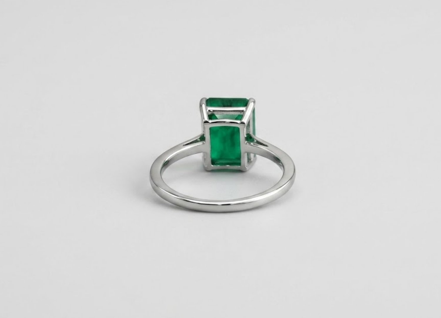 4 Ct. Emerald Cut Gemstone Solitaire Ring for Men