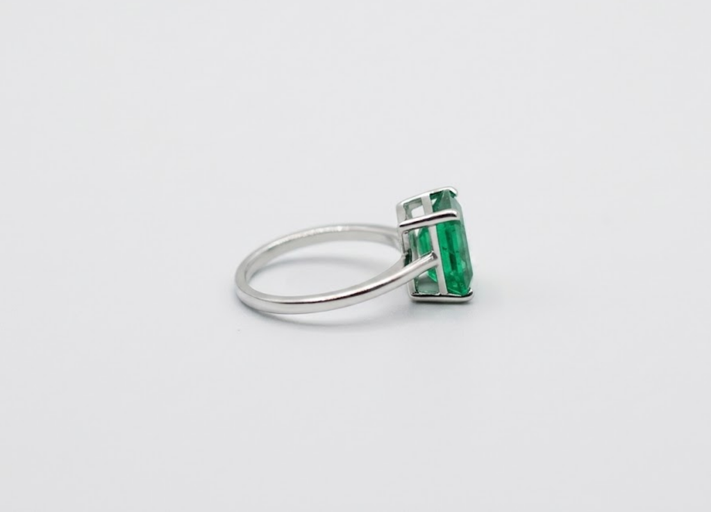 4 Ct. Emerald Cut Gemstone Solitaire Ring for Men