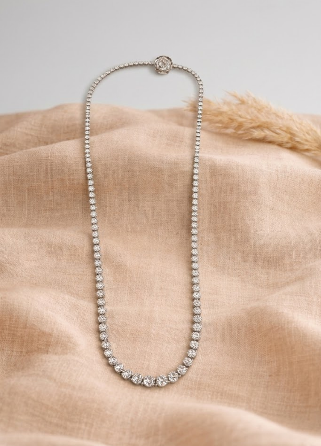 Natural Diamond Tennis Necklace for Women | Luxury Diamond Necklace | Fine Diamond Jewelry