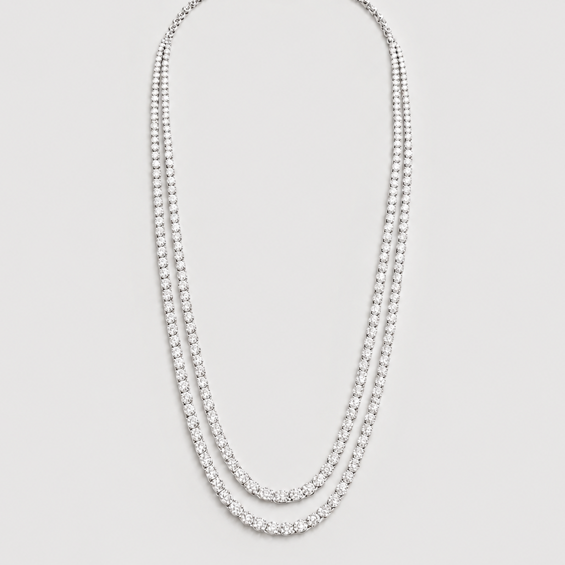 16 Ct. Double Layer Lab Grown Diamond Necklace (VS-EF)
