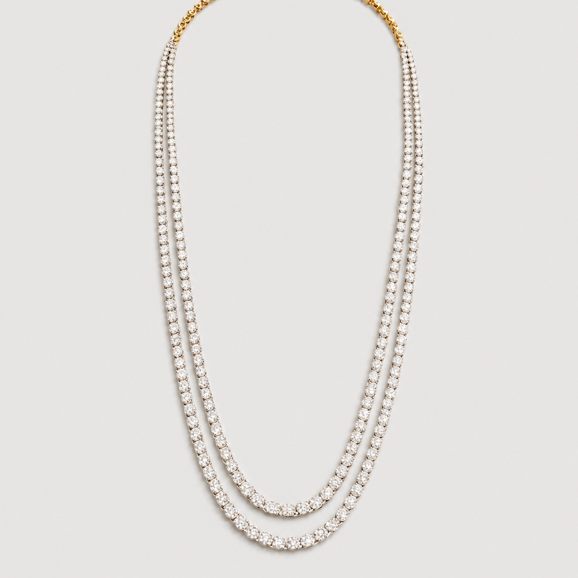 16 Ct. Double Layer Lab Grown Diamond Necklace (VS-EF)