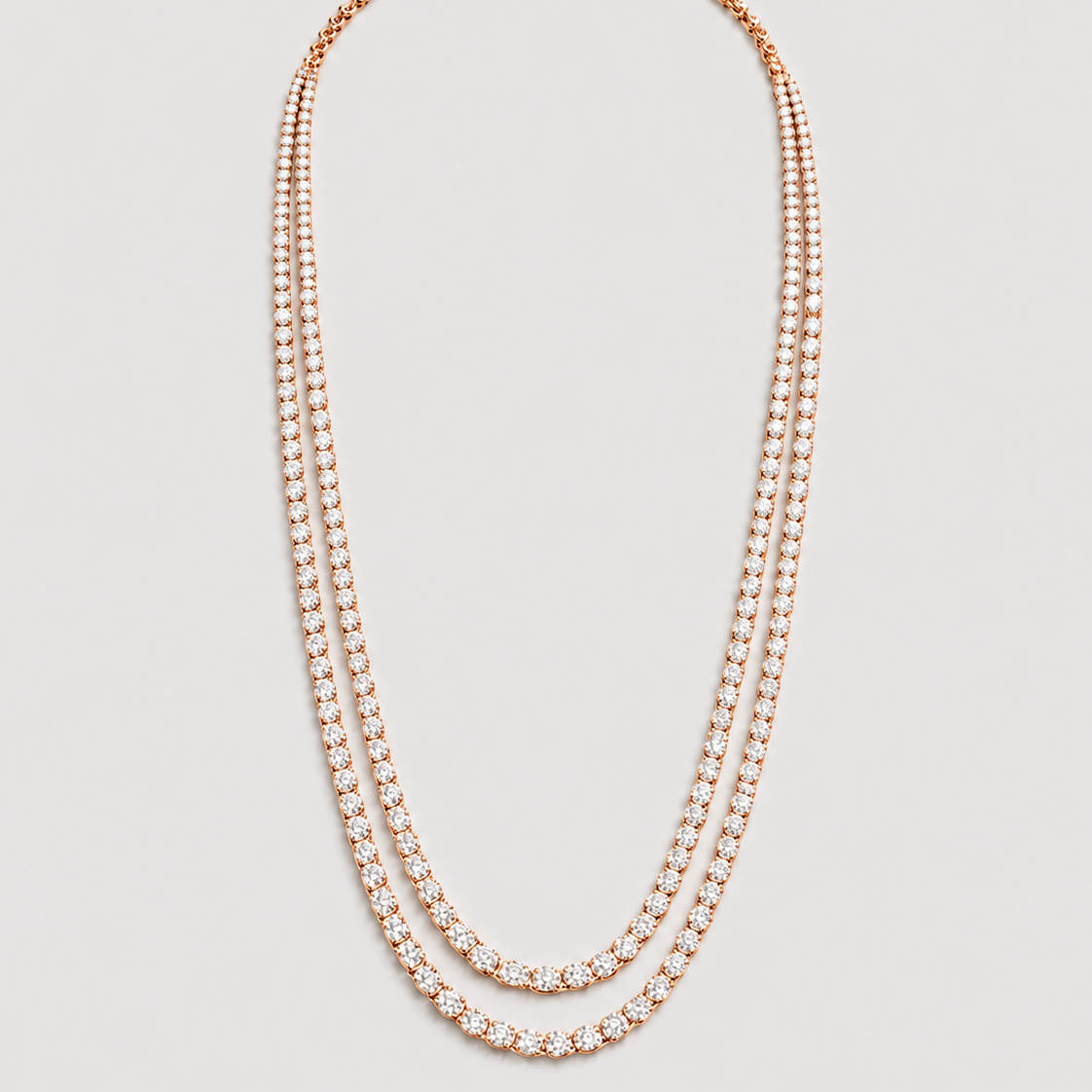 16 Ct. Double Layer Lab Grown Diamond Necklace (VS-EF)
