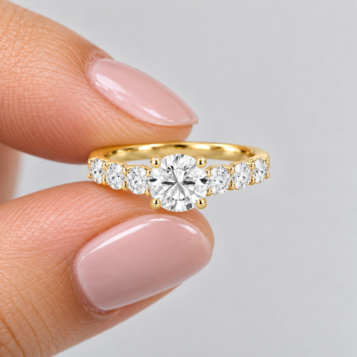 2.40 Ct. Lab-Grown Diamond Ring Solitaire with Accents (VS-EF)