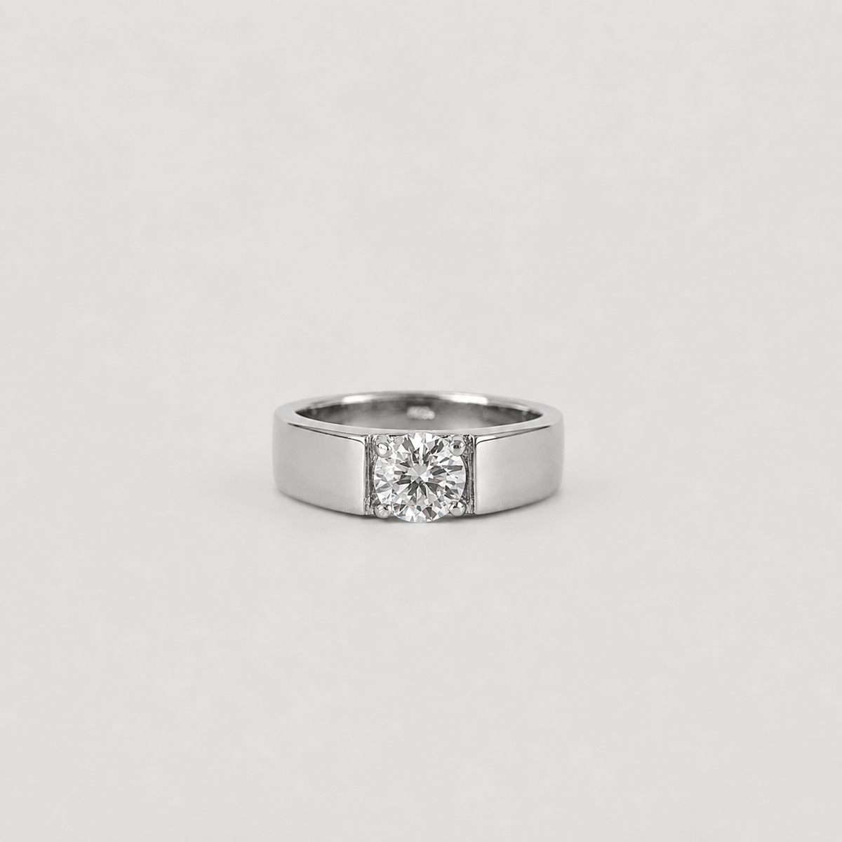1.5 Ct. Lab Grown Diamond Round Cut Solitaire Men Ring (VS-EF)