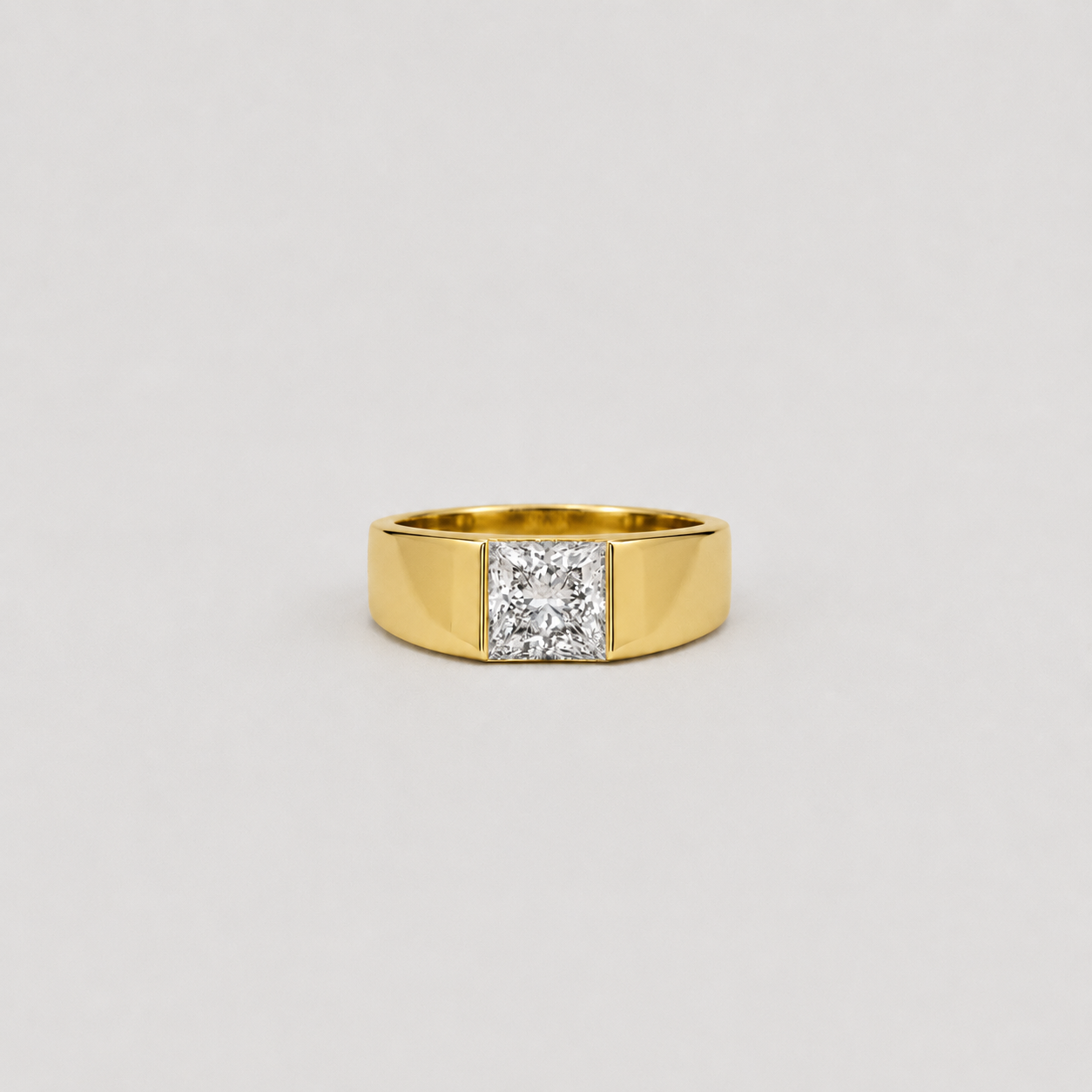 1.5 Ct. Lab-Grown Diamond Princess-Cut Solitaire Men Ring (VS-EF)