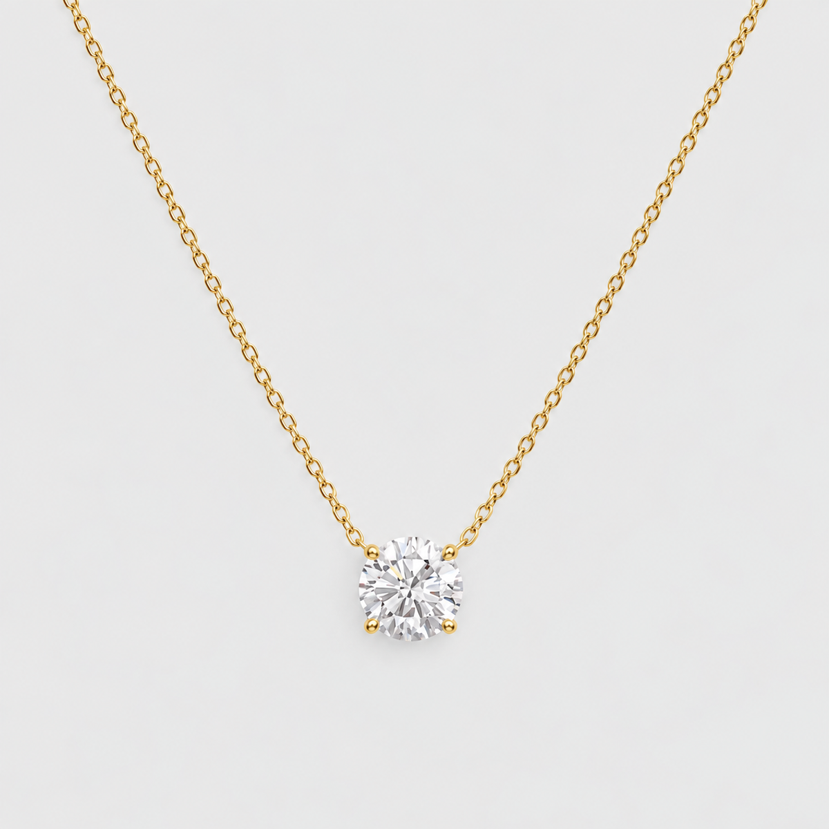 2 Ct. Lab Grown Diamond Round Cut Solitaire Pendant Necklace (VS-EF)