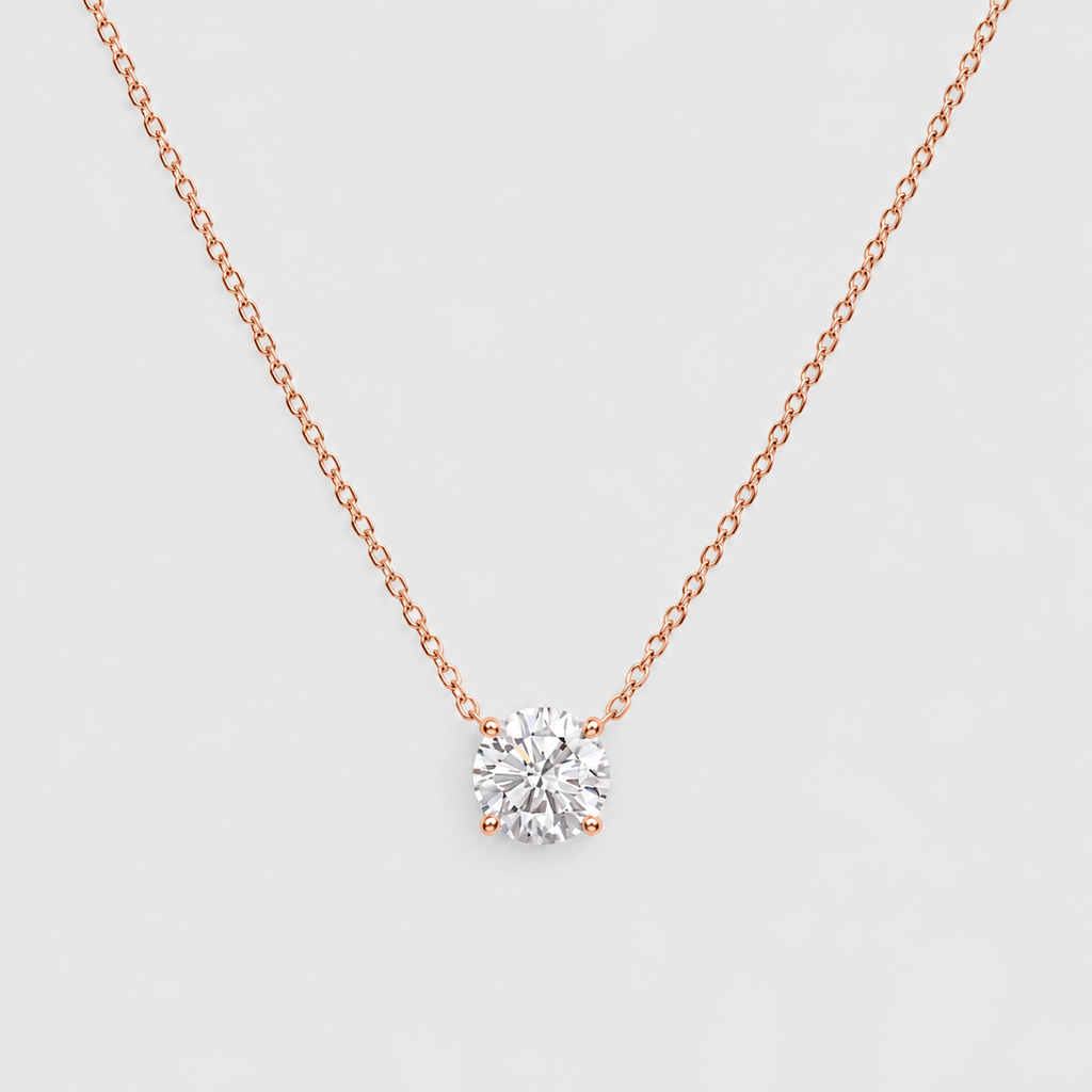 2 Ct. Lab Grown Diamond Round Cut Solitaire Pendant Necklace (VS-EF)