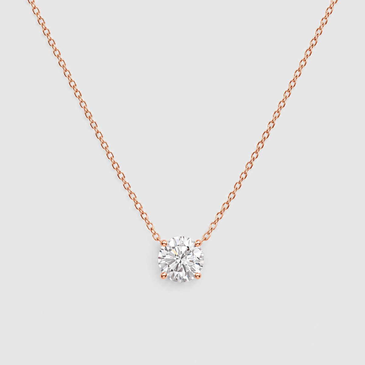 2 Ct. Lab Grown Diamond Round Cut Solitaire Pendant Necklace (VS-EF)