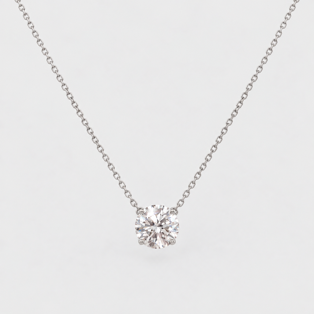 1.5 Ct. Lab Grown Diamond Solitaire Pendant Necklace (VS-EF)