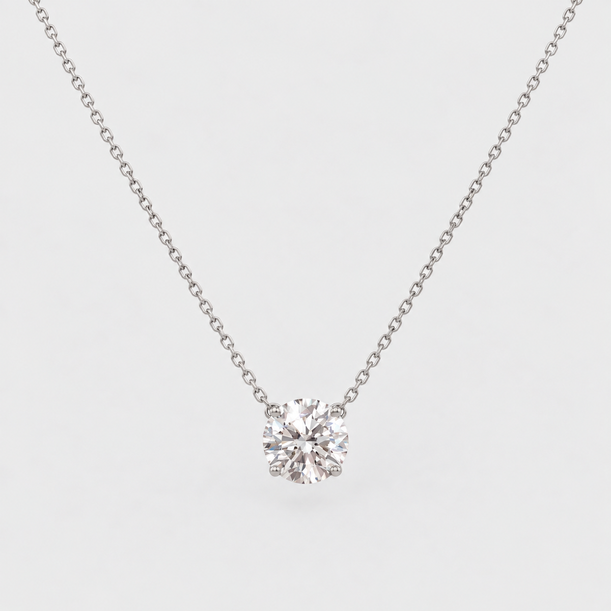 1.5 Ct. Lab Grown Diamond Solitaire Pendant Necklace (VS-EF)