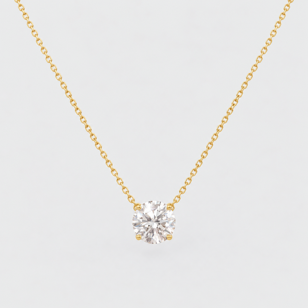 1.5 Ct. Lab Grown Diamond Solitaire Pendant Necklace (VS-EF)