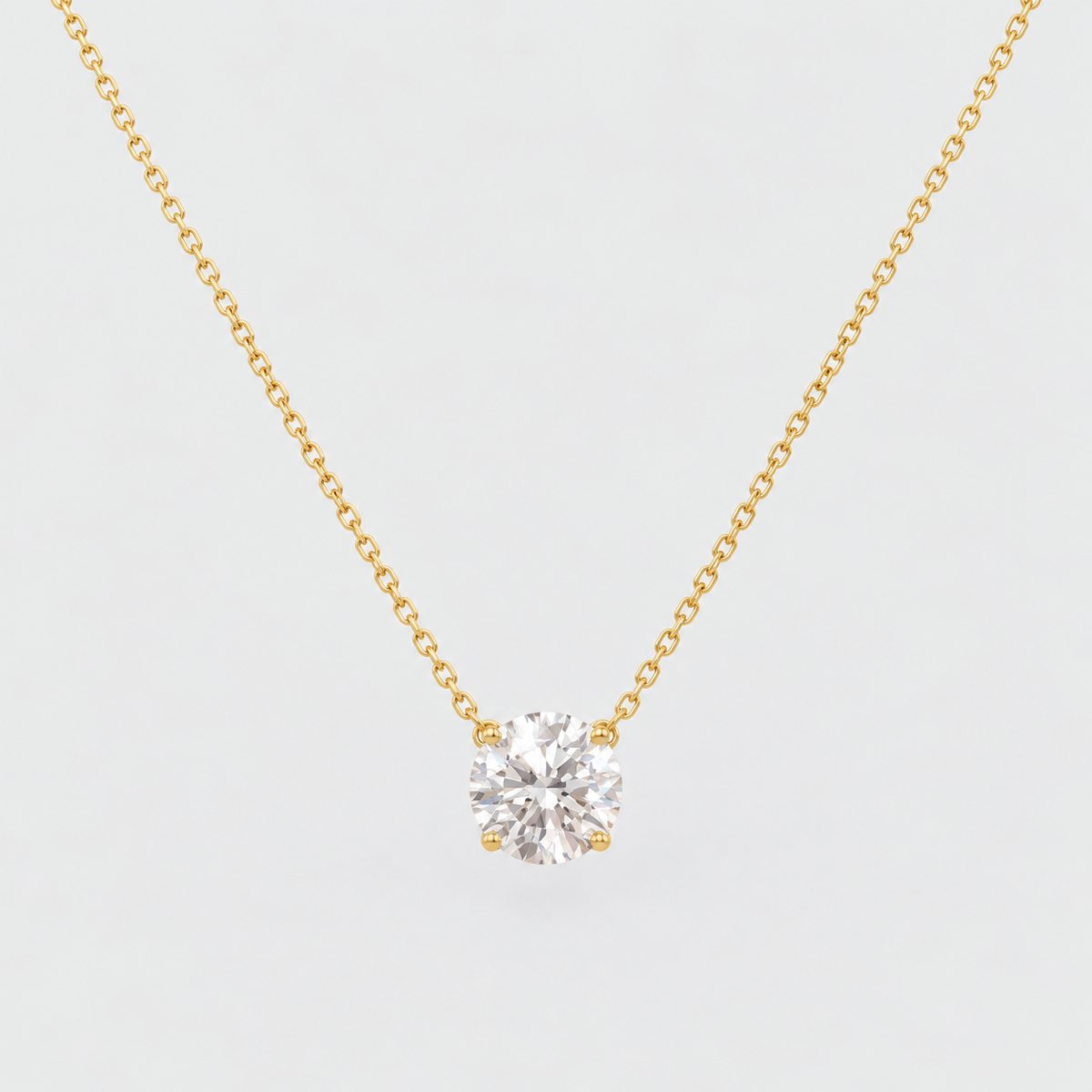 1.5 Ct. Lab Grown Diamond Solitaire Pendant Necklace (VS-EF)