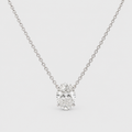 3 Ct. Lab Grown Diamond Oval Solitaire Pendant Necklace (VS-EF)