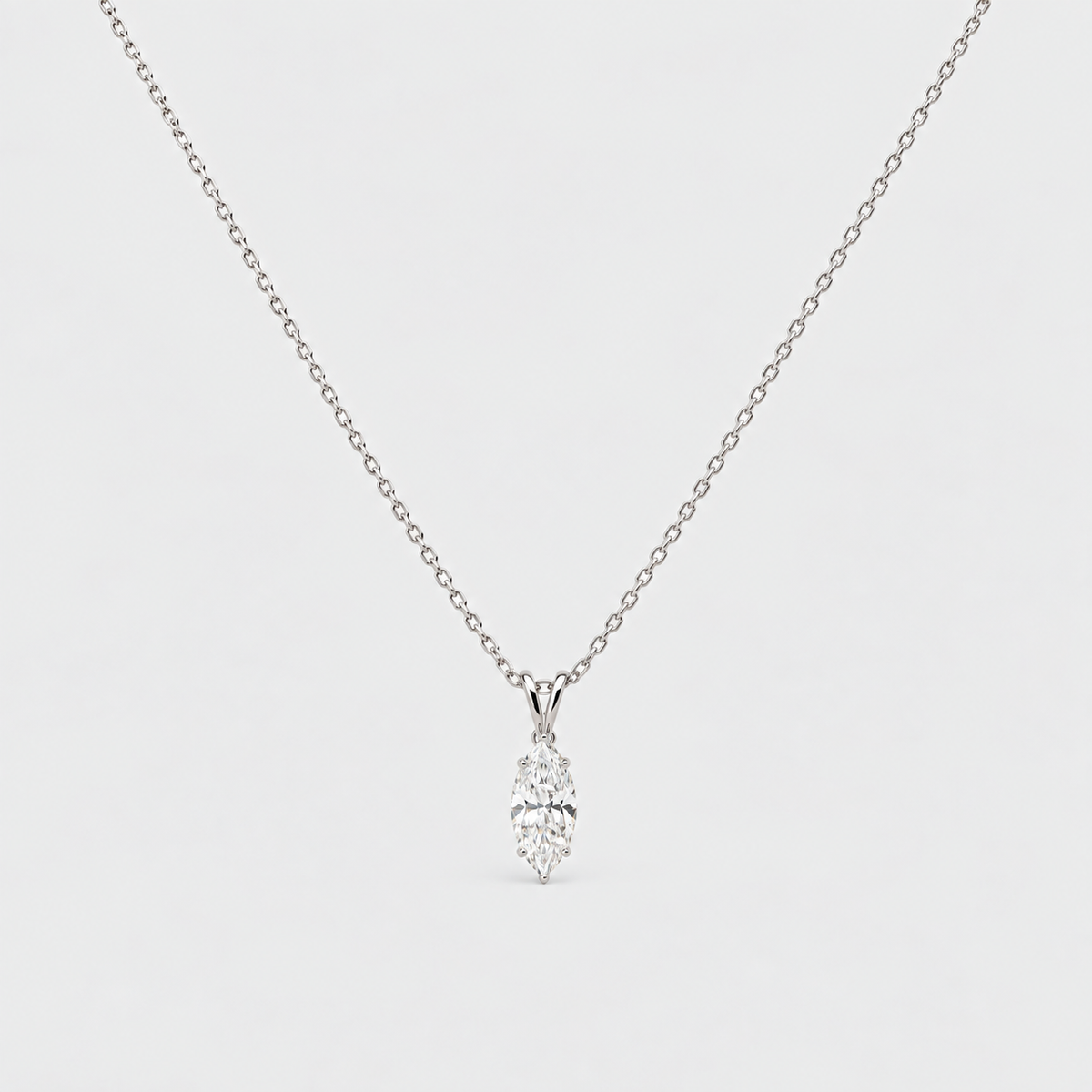 1.25 Ct. Lab Grown Diamond Marquise Solitaire Pendant Necklace (VS-EF)