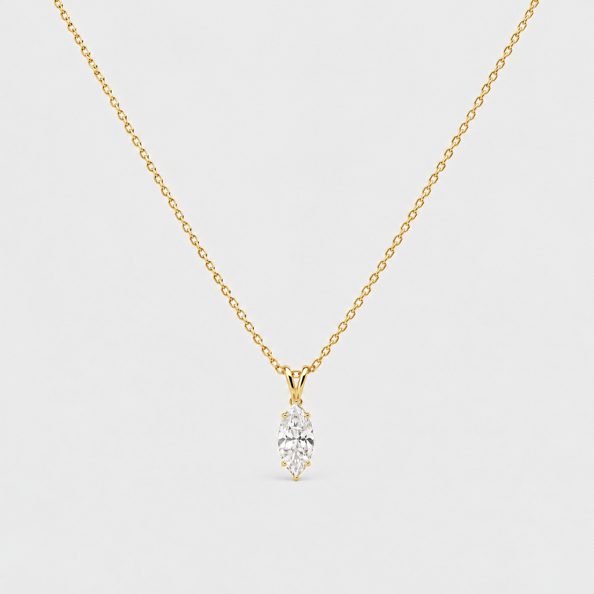 1.25 Ct. Lab Grown Diamond Marquise Solitaire Pendant Necklace (VS-EF)