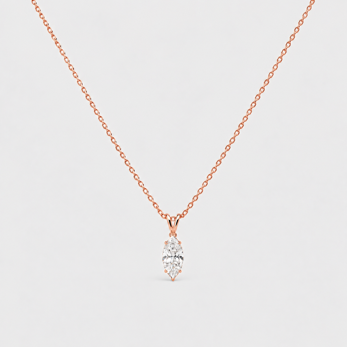 1.25 Ct. Lab Grown Diamond Marquise Solitaire Pendant Necklace (VS-EF)