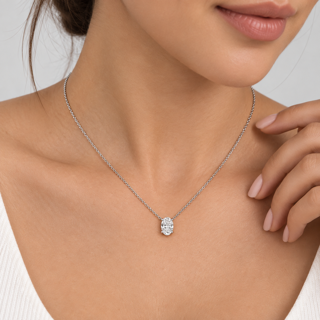 1.25 Ct. Lab Grown Diamond Solitaire Pendant Necklace (VS-EF)