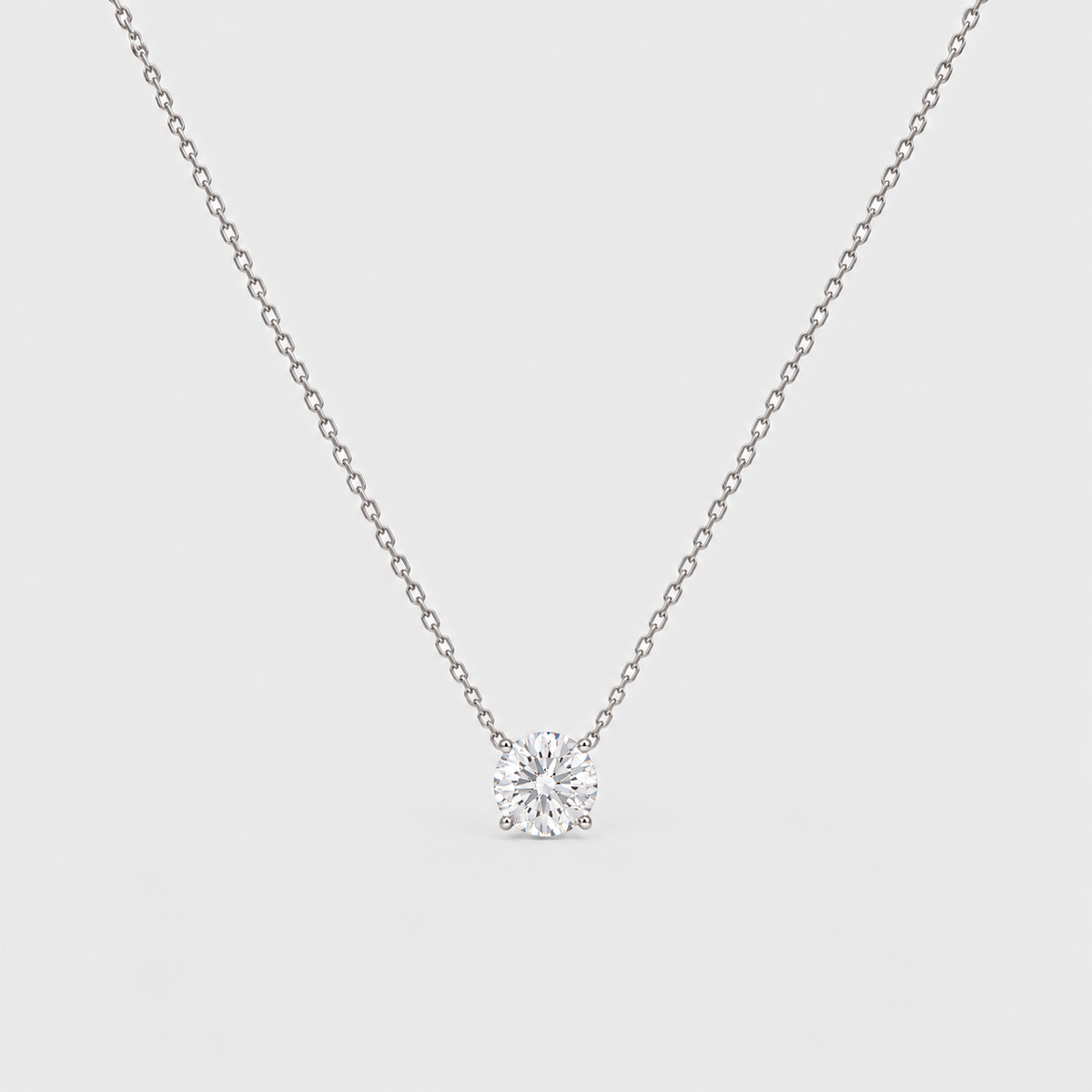 1.5 Ct. Lab Grown Diamond Round Cut Solitaire Pendant Necklace (VS-EF)