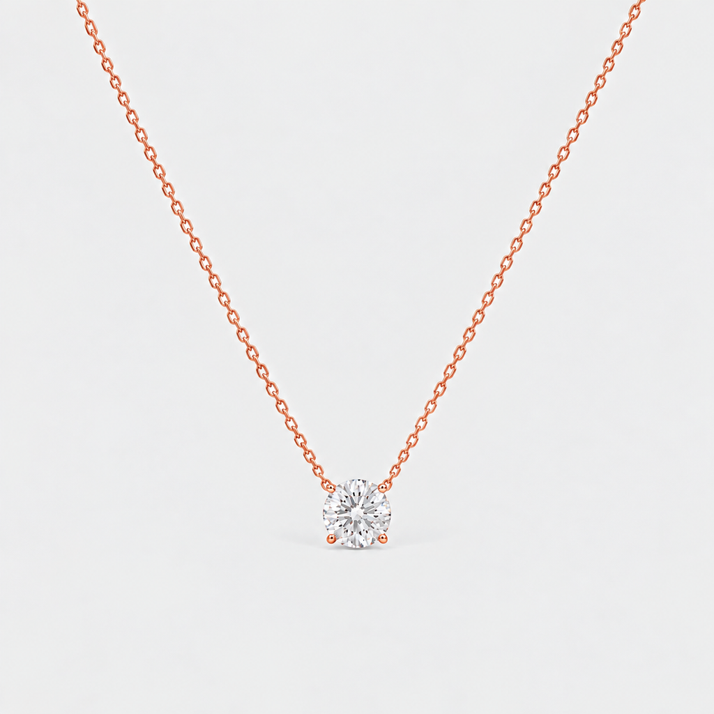 1.5 Ct. Lab Grown Diamond Round Cut Solitaire Pendant Necklace (VS-EF)