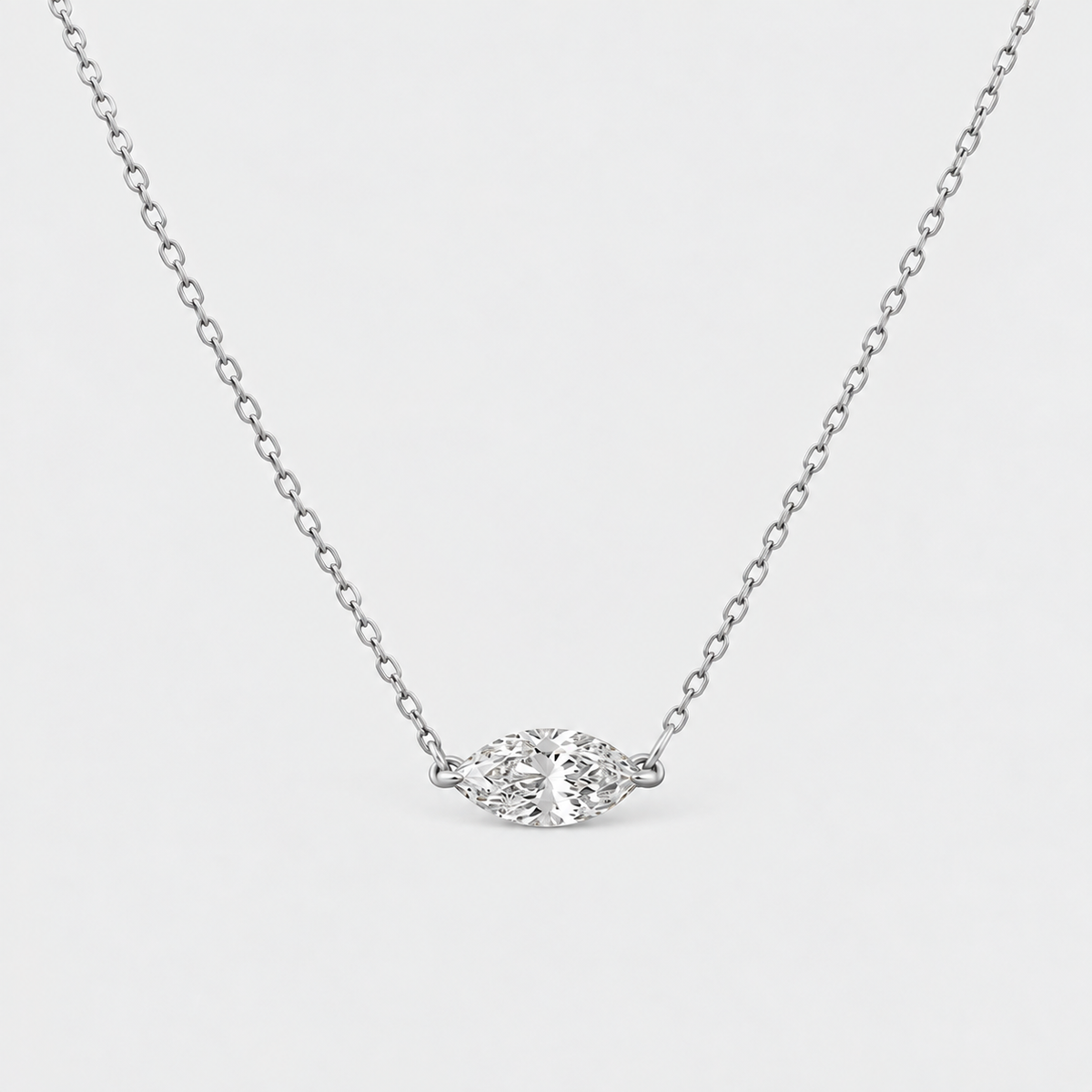 1.25 Ct. Lab Grown Diamond Marquise Solitaire Pendant Necklace (VS-EF)
