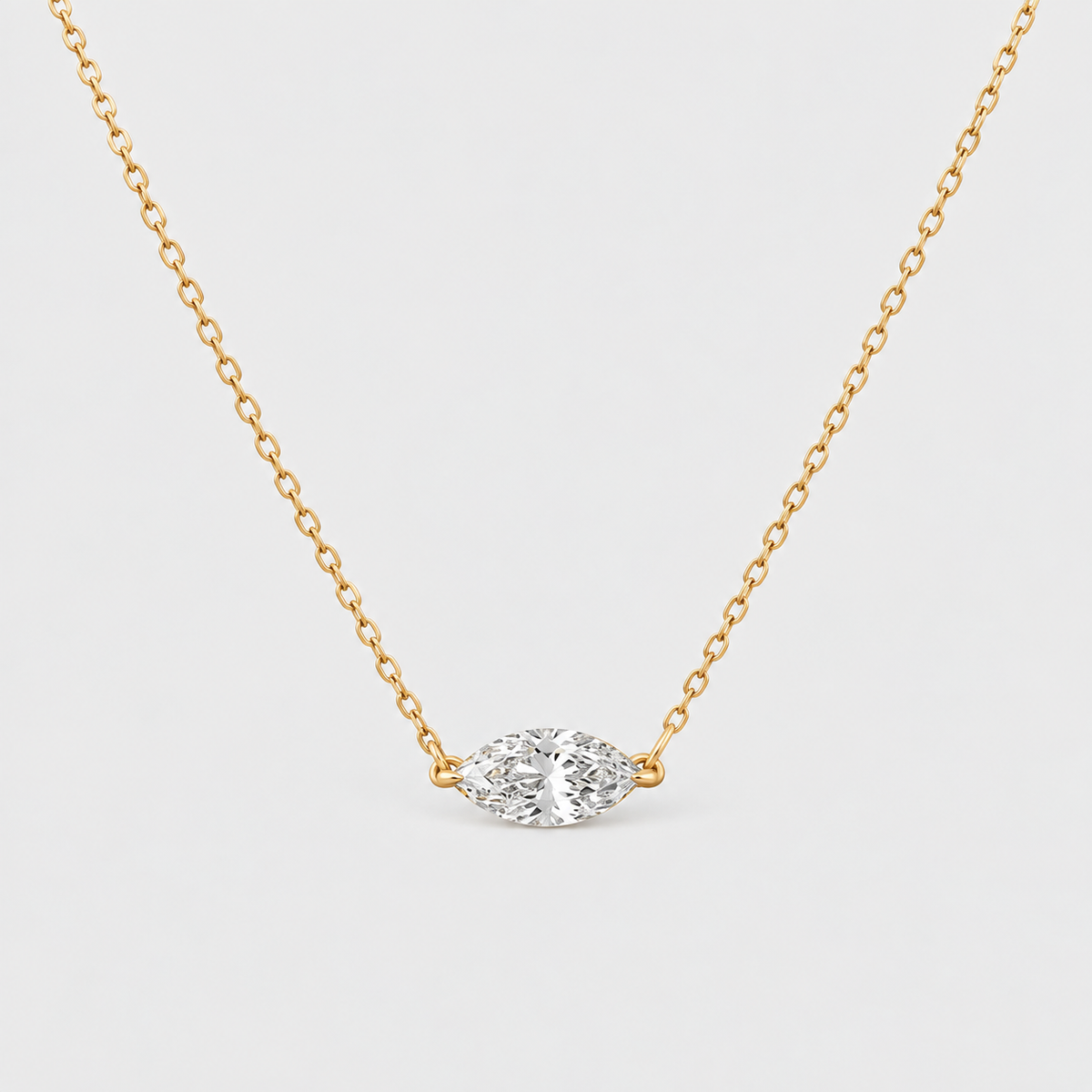 1.25 Ct. Lab Grown Diamond Marquise Solitaire Pendant Necklace (VS-EF)