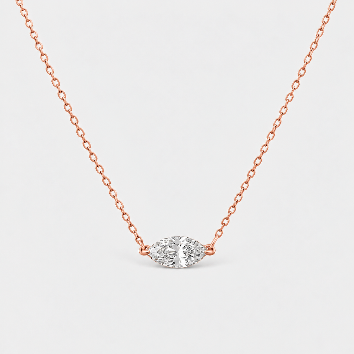 1.25 Ct. Lab Grown Diamond Marquise Solitaire Pendant Necklace (VS-EF)