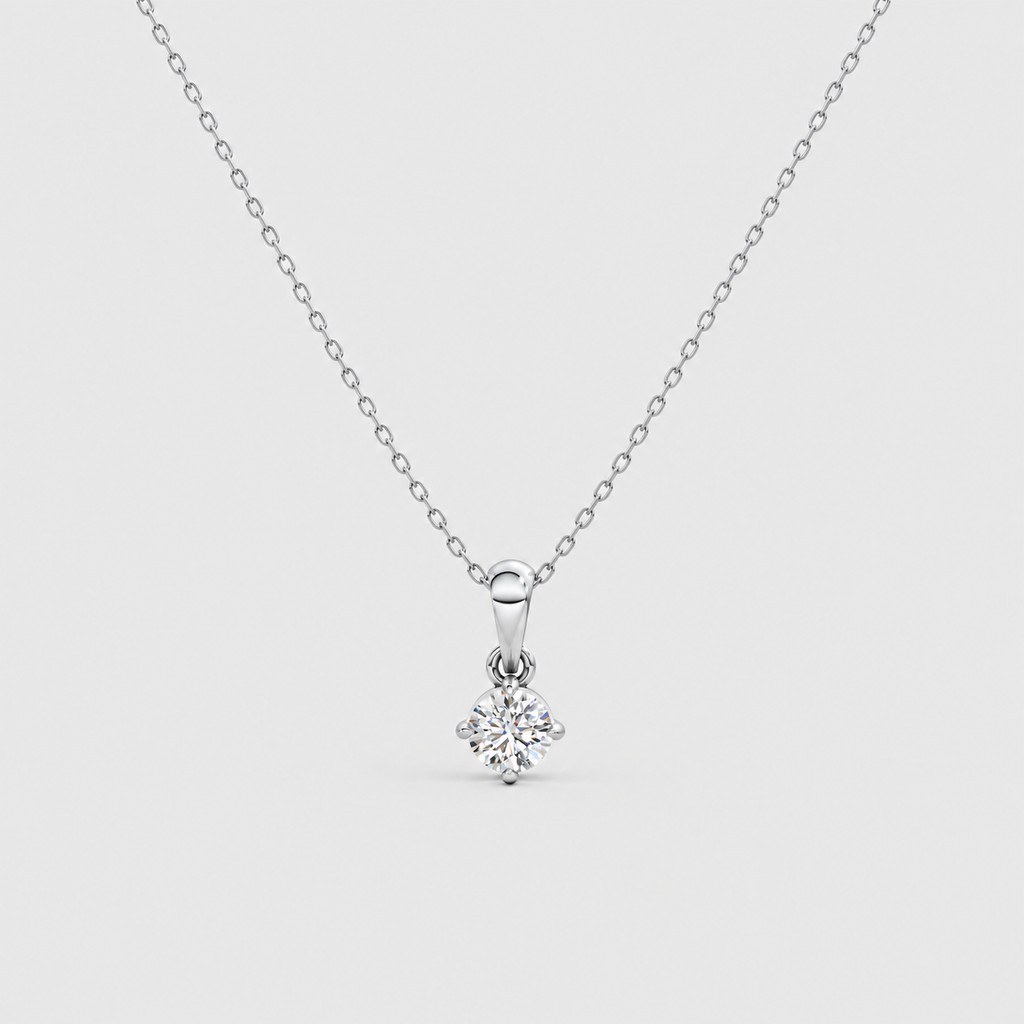 Lab Grown Diamond Solitaire Pendant Necklace 0.50 Ct. (EF/VVS-VS)