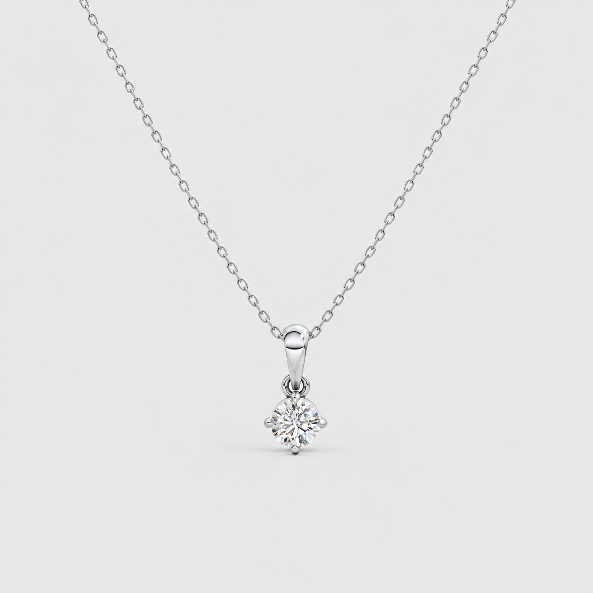 Lab Grown Diamond Solitaire Pendant Necklace 0.50 Ct. (EF/VVS-VS)