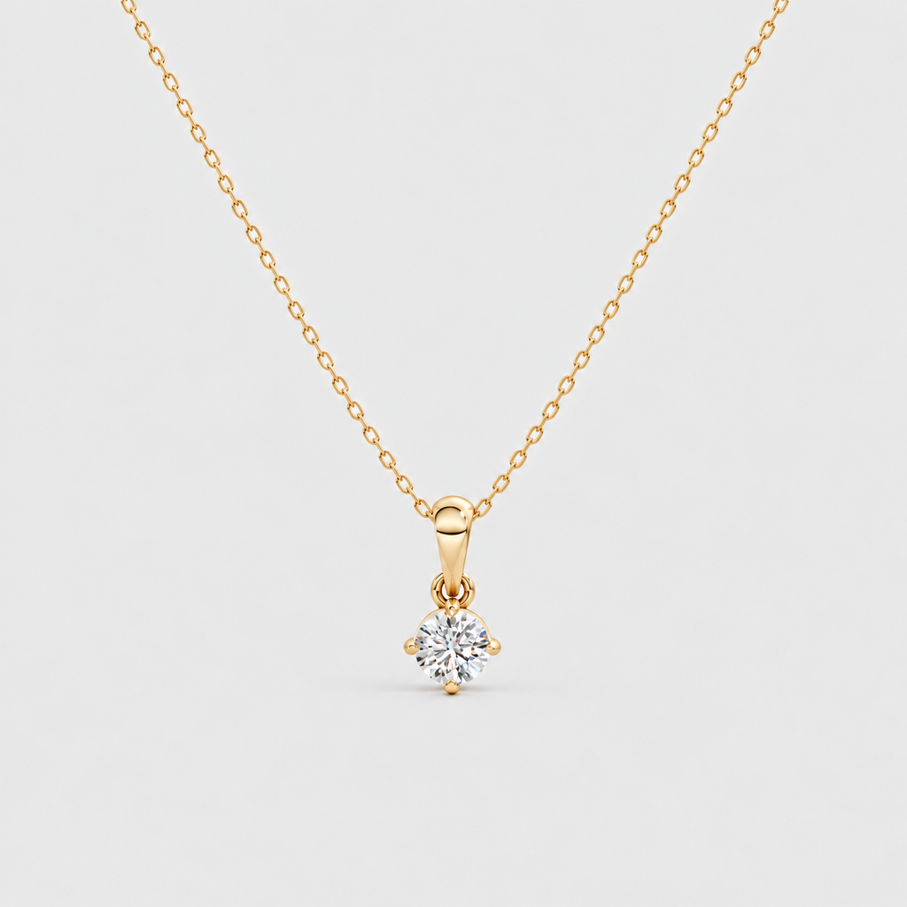 Lab Grown Diamond Solitaire Pendant Necklace 0.50 Ct. (EF/VVS-VS)
