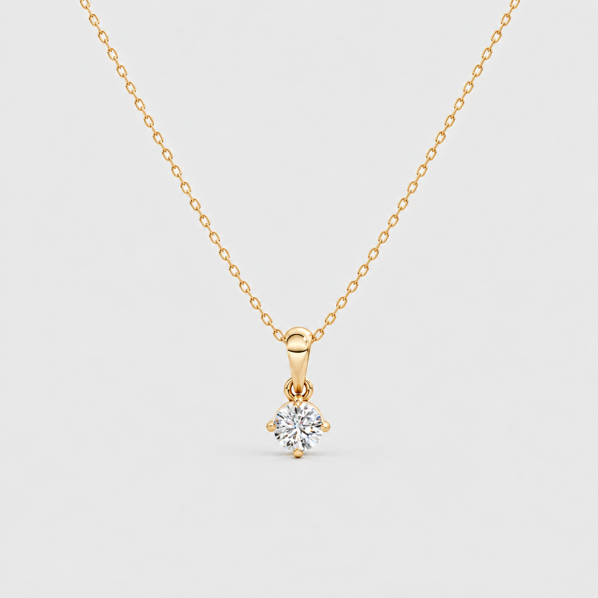 Lab Grown Diamond Solitaire Pendant Necklace 0.50 Ct. (EF/VVS-VS)