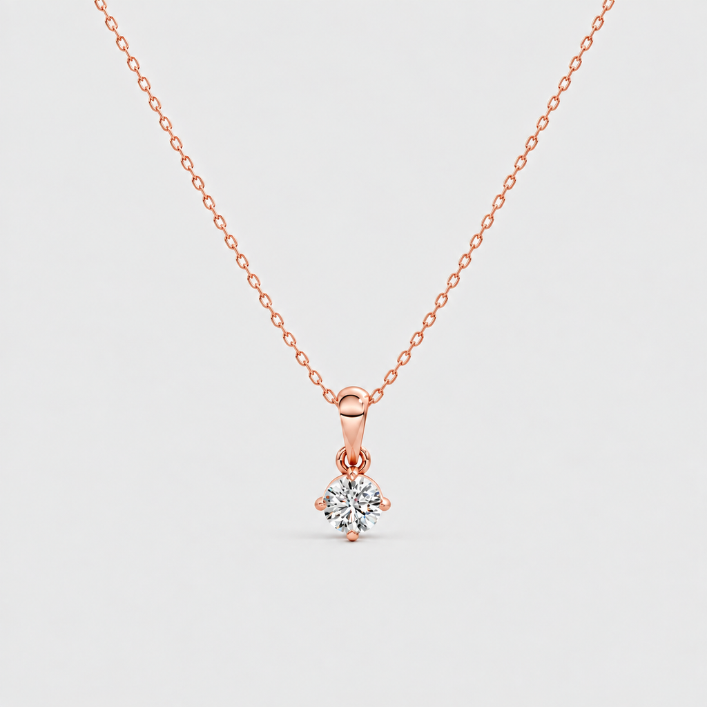 Lab Grown Diamond Solitaire Pendant Necklace 0.50 Ct. (EF/VVS-VS)