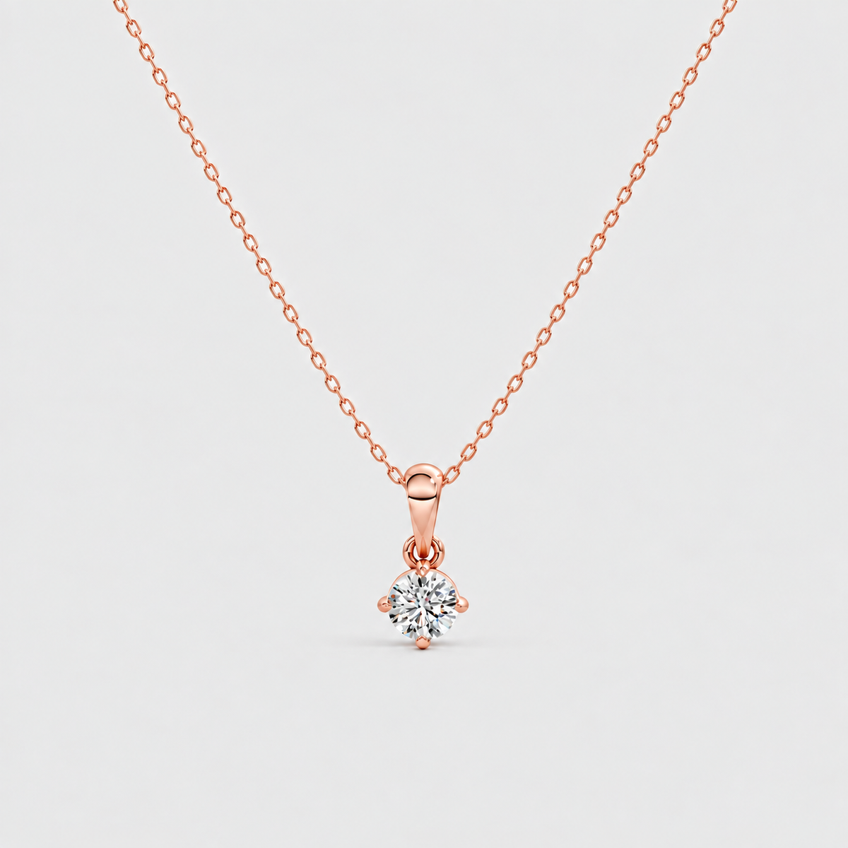 Lab Grown Diamond Solitaire Pendant Necklace 0.50 Ct. (EF/VVS-VS)