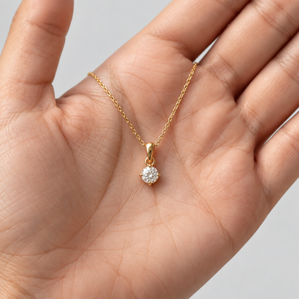 Lab Grown Diamond Solitaire Pendant Necklace 0.50 Ct. (EF/VVS-VS)