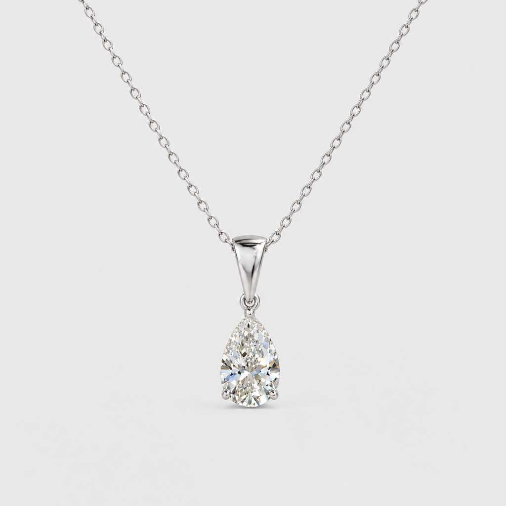 1 Ct. Lab Grown Diamond Solitaire Pendant Necklace (VS-EF)