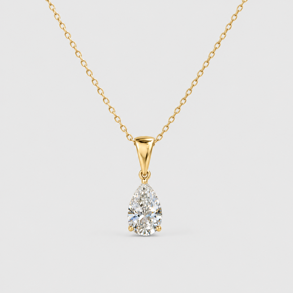 1 Ct. Lab Grown Diamond Solitaire Pendant Necklace (VS-EF)