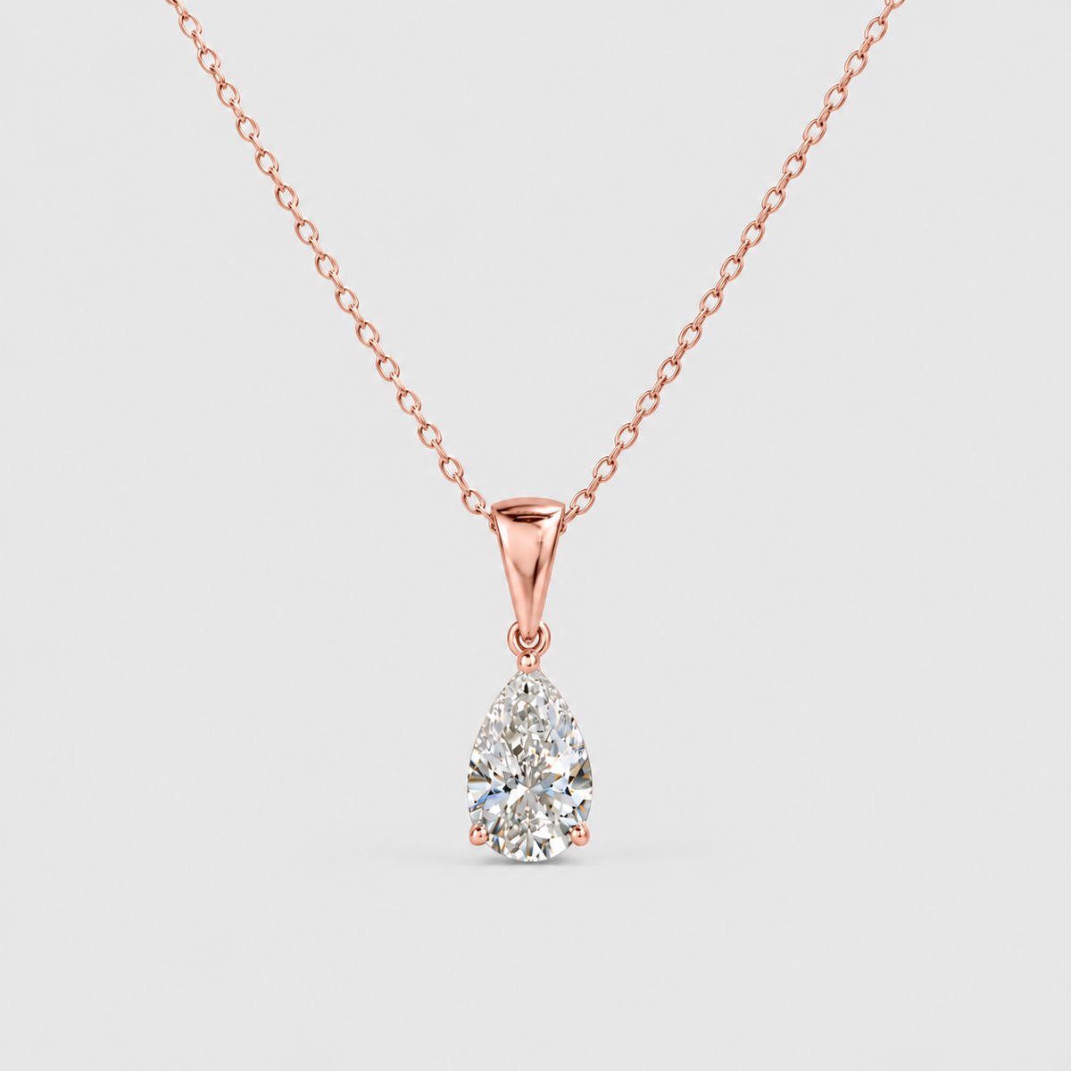 1 Ct. Lab Grown Diamond Solitaire Pendant Necklace (VS-EF)