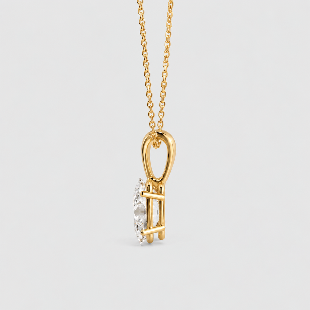 2 Ct. Lab Grown Diamond Oval Cut Solitaire Pendant Necklace (VS-EF)