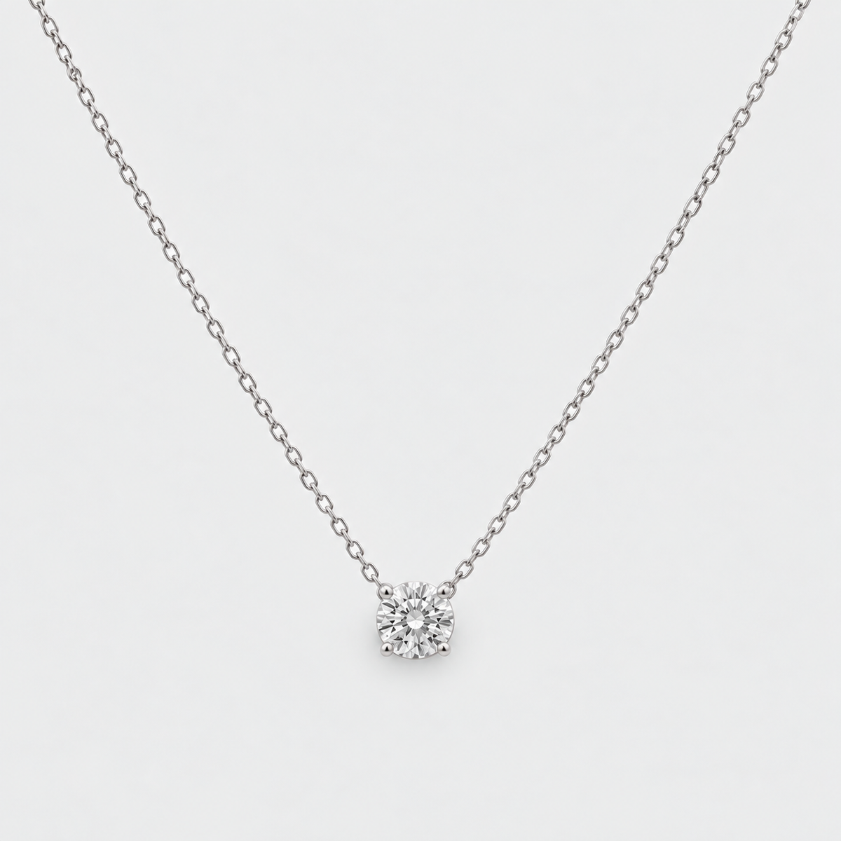 1 Ct. Lab Grown Diamond Round Cut Solitaire Pendant Necklace (VS-EF)