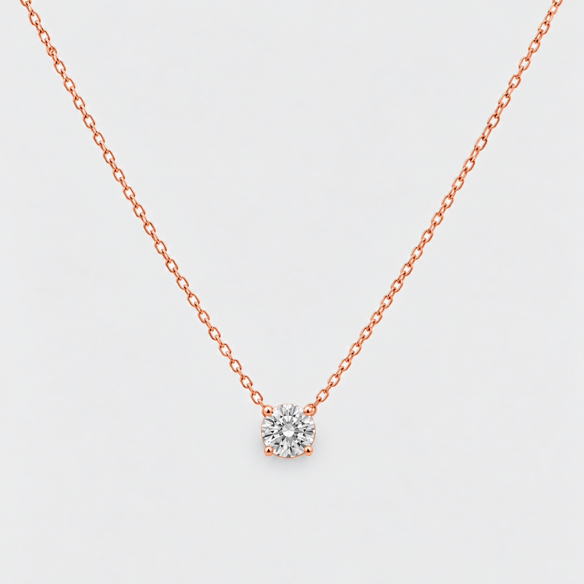 1 Ct. Lab Grown Diamond Round Cut Solitaire Pendant Necklace (VS-EF)