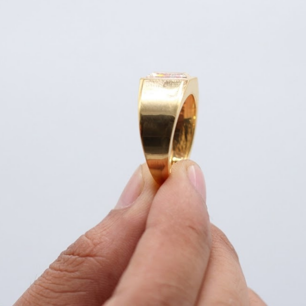 2 Ct. Men's Emerald Cut Lab-Grown Diamond Ring (VS-EF)