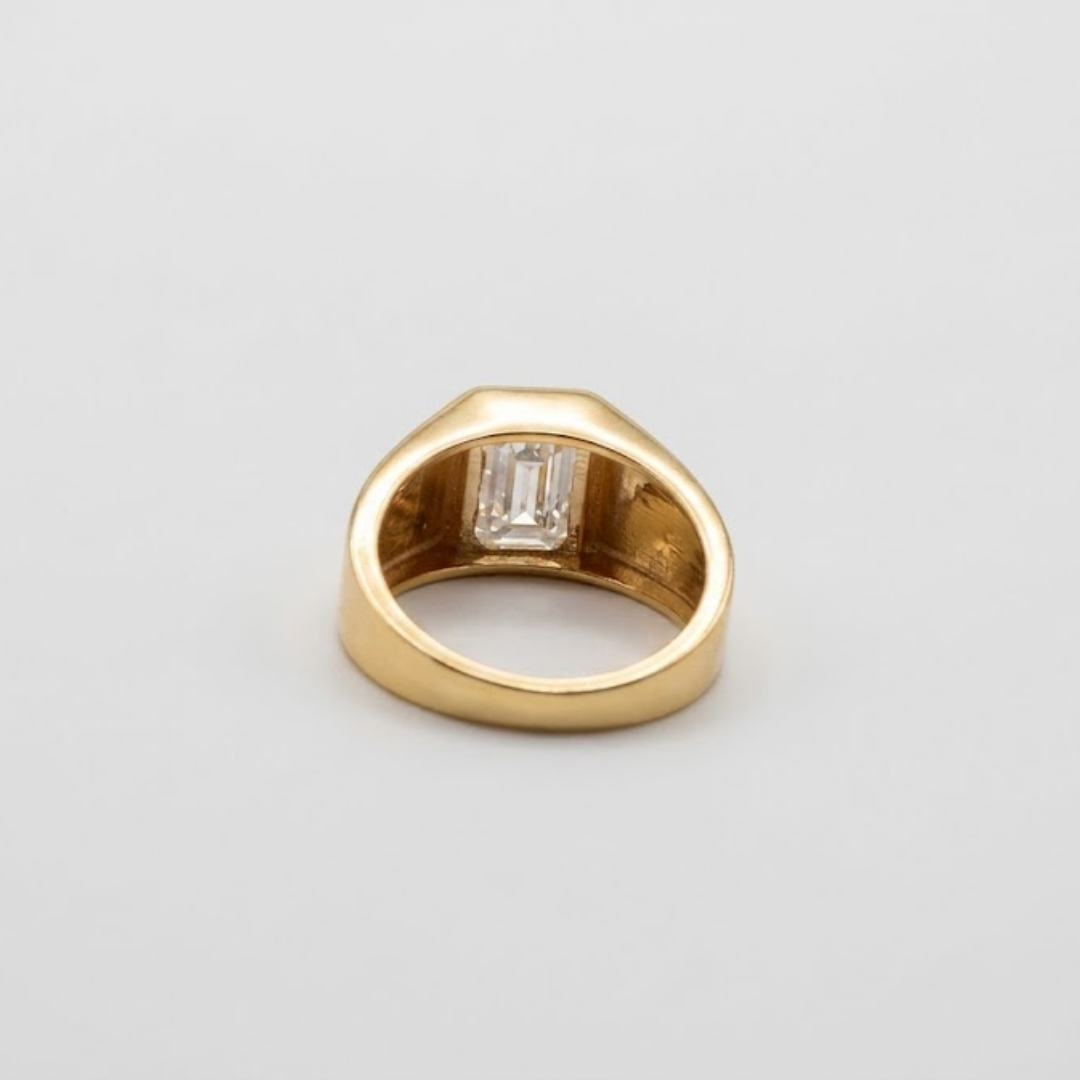 2 Ct. Men's Emerald Cut Lab-Grown Diamond Ring (VS-EF)