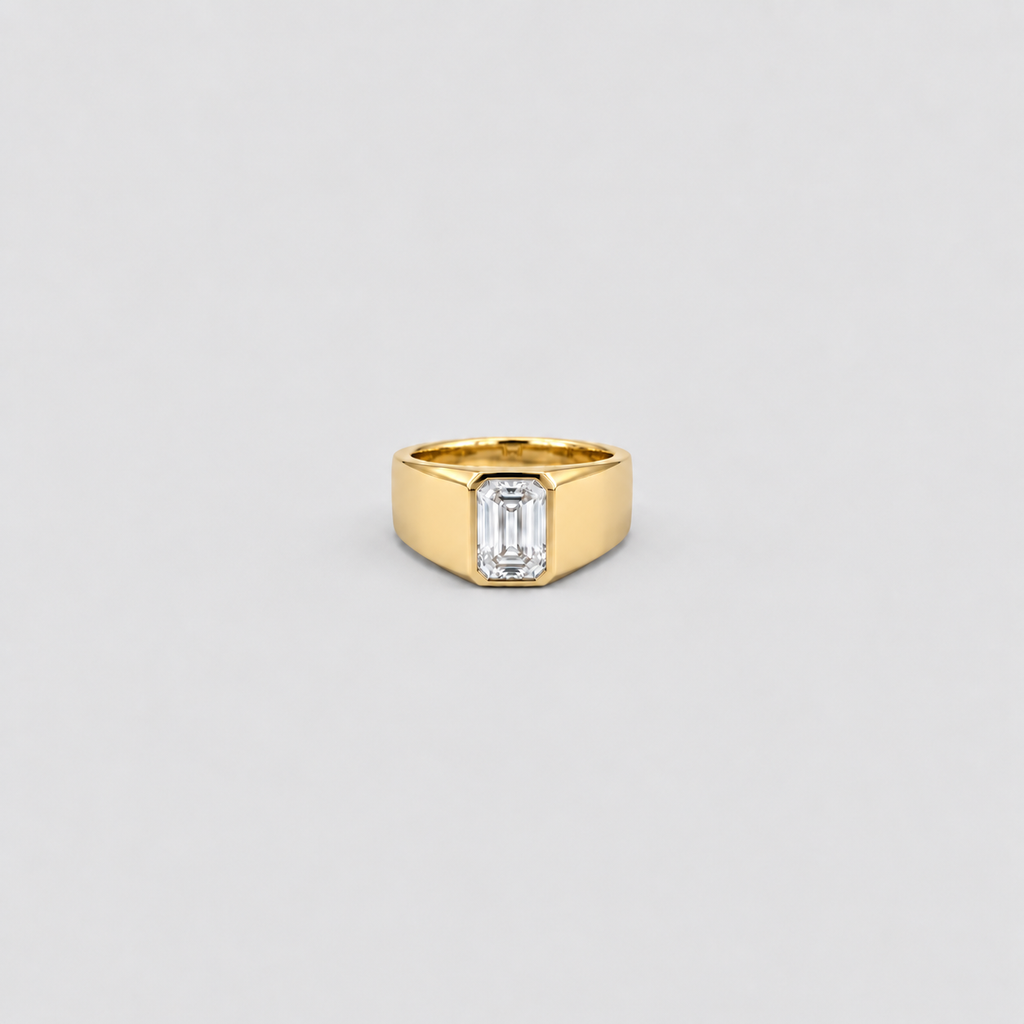 2 Ct. Men's Emerald Cut Lab-Grown Diamond Ring (VS-EF)