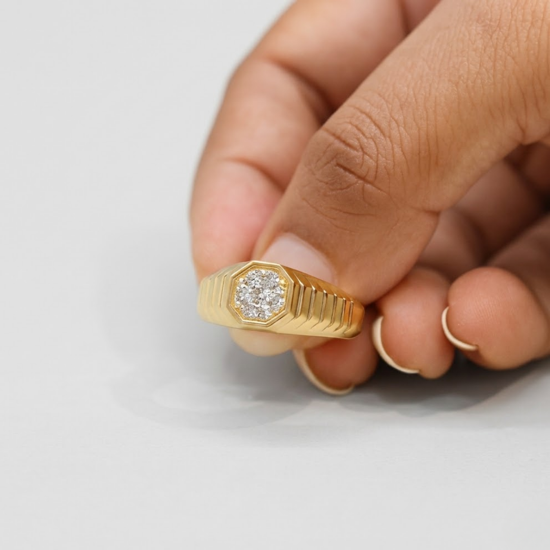2 Ct. Round Cut Lab-Grown Diamond Solitaire Ring for Men (VS–EF)