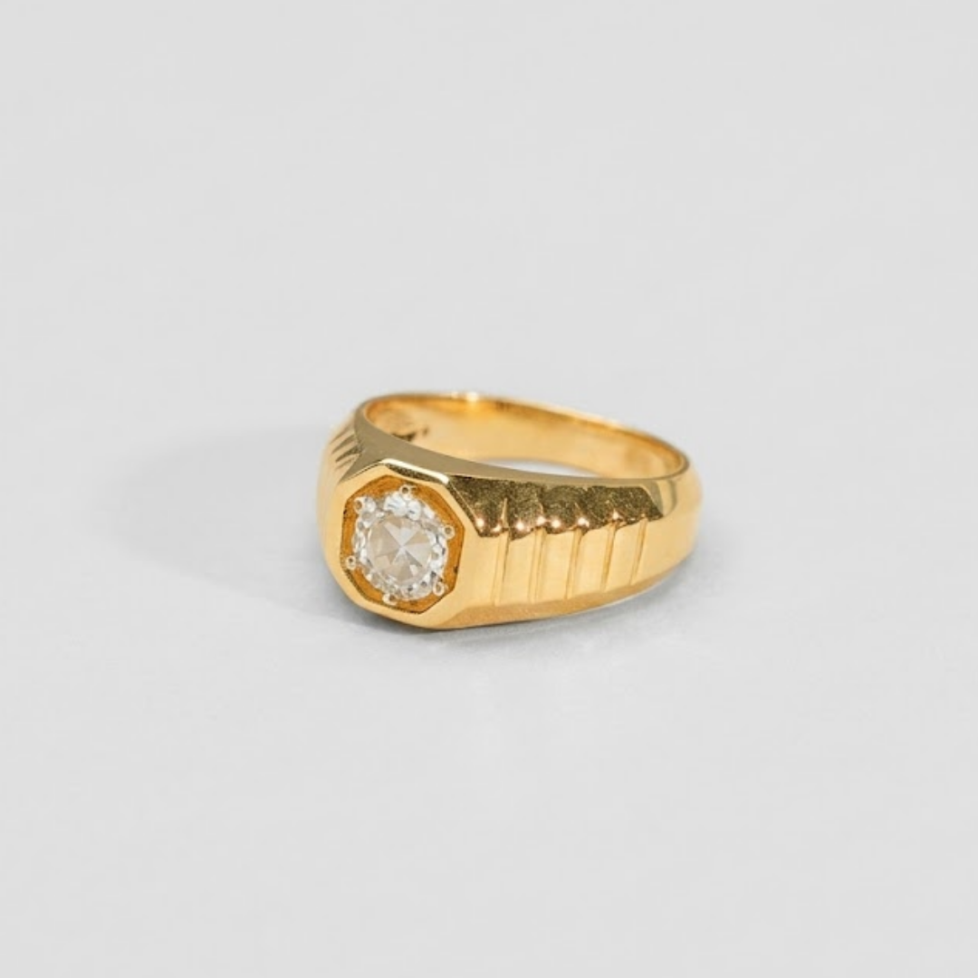 2 Ct. Round Cut Lab-Grown Diamond Solitaire Ring for Men (VS–EF)