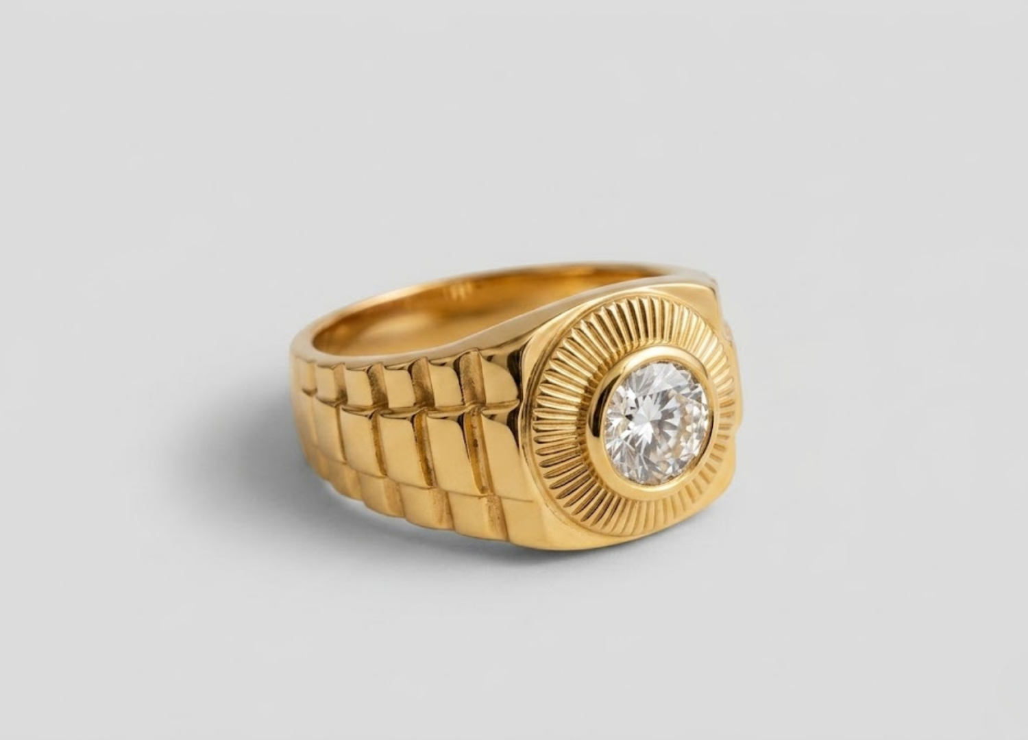 2 Ct. Round Cut Lab-Grown Diamond Solitaire Ring for Men (VS–EF)