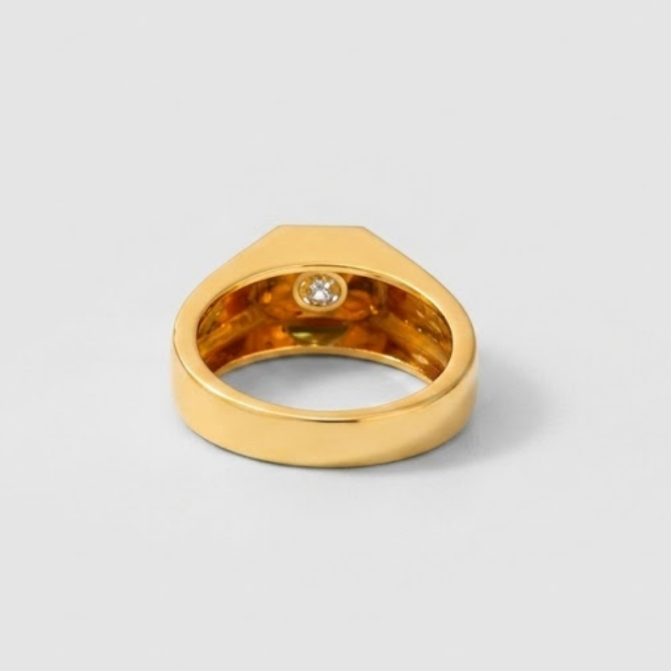 3 Ct. Lab-Grown Diamond Round-Cut Solitaire Men Ring (VS–EF)